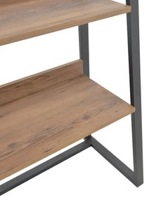 Βιβλιοθήκη Ryder καρυδί-μαύρο 75x36x185εκ 78x36x185 εκ.
