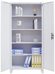 Ντουλάπα Everet Fylliana Μεταλλική Λευκό 90x40x190 εκ. 90x40x190 εκ.