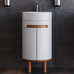 Έπιπλο Μπάνιου Πάγκος Με Νιπτήρα Masal 42 S3BMAS042WH 42x51x69cm White Κεραμικό,Mdf