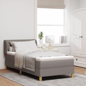 vidaXL Κρεβάτι με Στρώμα σε Ταμπί, 90x200 εκ, Ύφασμα