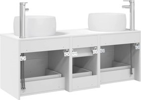 vidaXL Σετ Επίπλων Μπάνιου 3 τμχ. Λευκό 49,5 x 44,5 x 66 εκ
