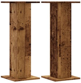 vidaXL Βάσεις Ηχείων 2 τεμ. Όψη Παλαιού Ξύλου 30x30x80 εκ. Επεξ. Ξύλο