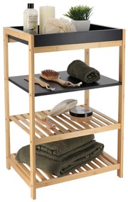 Ραφιέρα Δαπέδου 4 Θέσεων (43x33x70) T-D Black/Bamboo 98226195
