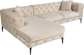 Corner Sofa Como Eco Left - Beige, Black Beige
Black