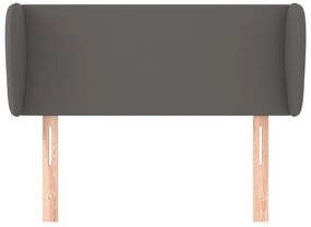 vidaXL Κεφαλάρι με Πτερύγια Γκρι 103x23x78/88 εκ. Συνθετικό Δέρμα