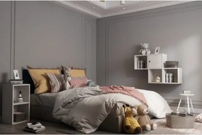 Stewehome Ράφι τοίχου με κάλυμμα και βιβλιοθήκη Λευκό 100x100x100 cm