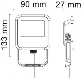 Προβολέας Φωτιστικό Τοίχου Led Λευκό Orlando10B Bot Lighting ORLANDO10B Λευκό