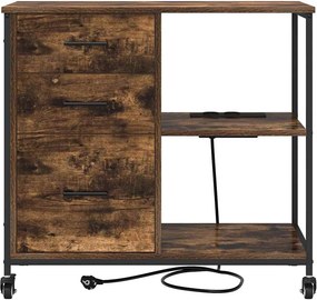 vidaXL Ντουλάπα με Σταθμό Φόρτισης 76 x 41 x 72 cm Επεξεργασμένο Ξύλο