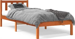 vidaXL Σκελετός Κρεβ. Χωρίς Στρώμα Καφέ Κεριού 90x200 εκ Μασίφ Πεύκο