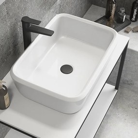 Furnibath S11 81 White - Βάση Επιτραπέζιου Επιπλου με Ραφι 81x46