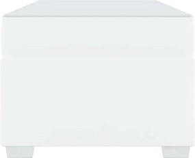 vidaXL Σκελετός Κρεβατιού με στρώμα Λευκό 90 x 190 cm ύφασμα