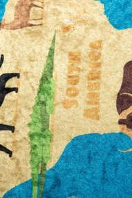 Carpet (100 x 160) Map Multicolor