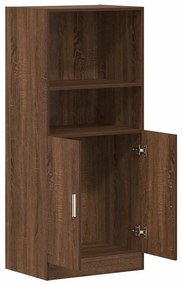 Ντουλάπι Κουζίνας Καφέ δρυς 57x41,5x131,5 εκ. Επεξεργ. Ξύλο - Καφέ