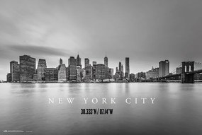 Αφίσα New York City Skyline, (91 x 61.5 cm)