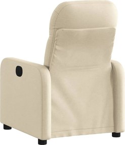 vidaXL Πολυθρόνα Ανακλινόμενη Ηλεκτρική Κρεμ Υφασμάτινη