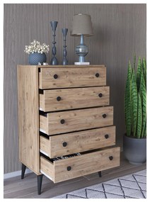 Συρταριέρα ArteLibre AMARI Δρυς Μοριοσανίδα 72x43x114cm