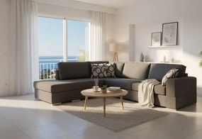 Γωνιακός καναπές Must-Δεξιά-275φ 210β-Γκρι