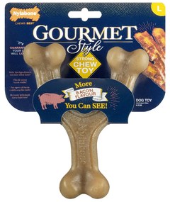 Μασητικό Οδοντοφυΐας Σκύλου Nylabone Καφέ Bacon Τεχνητό L