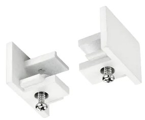 Τερματικές Τάπες Ράγας Trio Lighting DUOLINE 703031 Λευκό Ματ (White Mat)