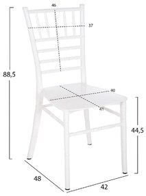 ΚΑΡΕΚΛΑ ΠΟΛΥΠΡΟΠΥΛΕΝΙΟΥ CATERING TIFFANY NEW HM8058.03 ΛΕΥΚΗ 41.2x49.7x89Υεκ.