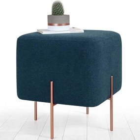 Σκαμπό Copper 209FLF1192 40x40x42cm Navy Blue