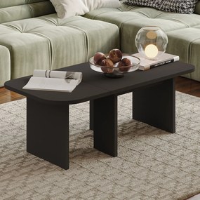 Σετ Τραπεζιών Σαλονιού Ανθρακί ETRERA 90x45x35