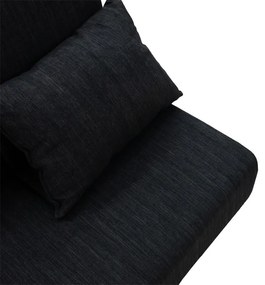 Kαναπές κρεβάτι Romina pakoworld 3θέσιος ύφασμα ανθρακί 180x75x80εκ - Ύφασμα - 213-000013