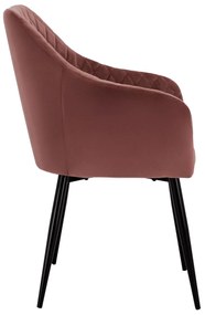 Καρέκλα-Πολυθρόνα CHARLES Βελούδο Σάπιο μήλο 52x60x89Υεκ. 2αδα 52x60x89 εκ.