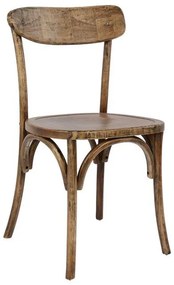 Wooden chair Antique natural  with wooden seat 49x47,5x85,5 cm