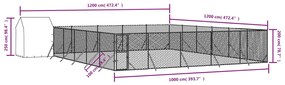 ΚΛΟΥΒΙ ΣΚΥΛΟΥ ΕΞ. ΧΩΡΟΥ ΜΕ ΟΡΟΦΗ ΑΣΗΜΙ 12X12X2,5 Μ ΓΑΛΒ. ΑΤΣΑΛΙ 3190482