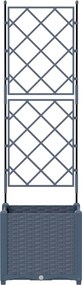 vidaXL Γλάστρα Κήπου Γκρι 40 x 40 x 143 εκ. PP
