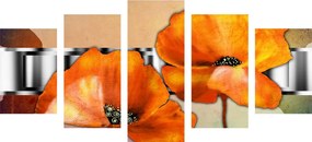 5 μέρη εικόνα λουλούδια σε ανατολίτικο στυλ