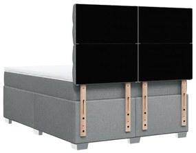 ΚΡΕΒΑΤΙ BOXSPRING ΜΕ ΣΤΡΩΜΑ ΑΝΟΙΧΤΟ ΓΚΡΙ 140X190 ΕΚ. ΥΦΑΣΜΑΤΙΝΟ 3292790