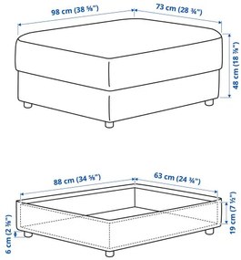 VIMLE υποπόδιο με αποθηκευτικό χώρο 393.925.92