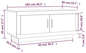 ΤΡΑΠΕΖΑΚΙ ΣΑΛΟΝΙΟΥ ΜΑΥΡΟ 102X50X45 ΕΚ. ΑΠΟ ΕΠΕΞΕΡΓΑΣΜΕΝΟ ΞΥΛΟ 811809