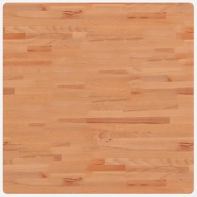vidaXL Επιφάνεια Τραπεζιού Τετράγωνη 80x80x4 εκ. Μασίφ Ξύλο Οξιάς