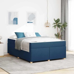 vidaXL Σκελετός κρεβατιού με στρώμα Άλλο Μπλε 160 x 200 cm ύφασμα
