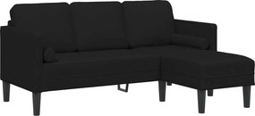 vidaXL Σετ Καναπέ με μαξιλάρι 2 pcs Μαύρο Πολυεστέρας