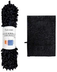 Πατάκι Μπάνιου Μαύρο  50x80εκ. Μαύρο