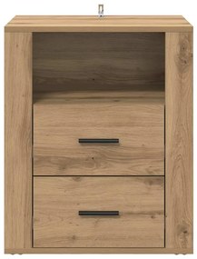 vidaXL Κομοδίνο artisan δρυς 50 x 36 x 60 εκ. Επεξεργασμένο ξύλο