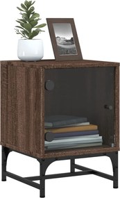 vidaXL Bedside Cabinet 2 τμχ. Brown Oak 13.8x14.6x19.7 in