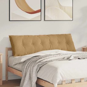 VidaXL Μαξιλάρι Πλάτης Καφέ 160 x 50 x 19 cm Υφασμάτινο Κορντουρά