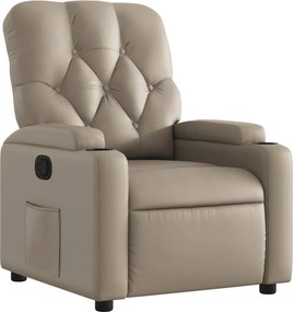 vidaXL Πολυθρόνα Ανακλινόμενη Καπουτσίνο από Συνθετικό Δέρμα