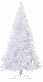 vidaXL Τεχνητό Χριστουγεννιάτικο Δέντρο Λευκό 240 cm PVC και Ατσάλι