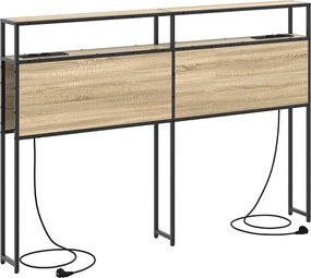 vidaXL Κεφαλάρι Αποθήκης με ράφι Sonoma Δρυς 120 cm Επεξεργασμένο ξύλο