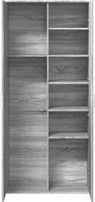 vidaXL Ντουλάπι Γκρι Sonoma 80x35x180 εκ. από Επεξεργασμένο Ξύλο