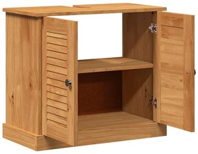 vidaXL Νιπτήρας VIGO καφέ μελί 67.5 x 34 x 59 εκ Μασίφ ξύλο πεύκου