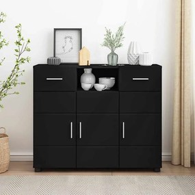 vidaXL Πλαϊνό γραφείο Μαύρο 88.5 x 30.5 x 73 εκ Επεξεργασμένο ξύλο