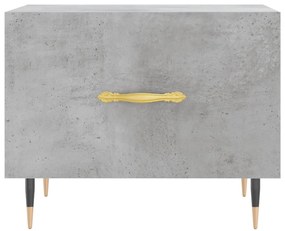 vidaXL Τραπεζάκι Σαλονιού Γκρι Σκυροδ. 50 x 50 x 40 εκ. Επεξεργ. Ξύλο