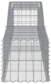 Συρματοκιβώτια Τοξωτά 25 τεμ. 400x50x40/60 εκ. Γαλβαν. Ατσάλι - Ασήμι